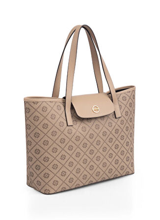 Açık Vizon Kadın 43x29x13 cm Omuz Çantası 05FO25Y5038