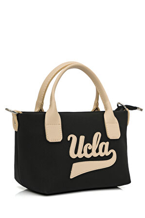 HARLOW Siyah Suni Deri Midi El Çantası - Kadın Çanta