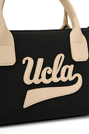 HARLOW Siyah Suni Deri Midi El Çantası - Kadın Çanta