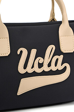 HARLOW Lacivert Suni Deri Midi El Çantası - Kadın Çanta