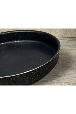 Granit 30 cm Tepsi Siyah&Gold