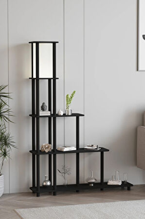 Ravilo Escaleras Dekoratif Raflı Lambader Siyah