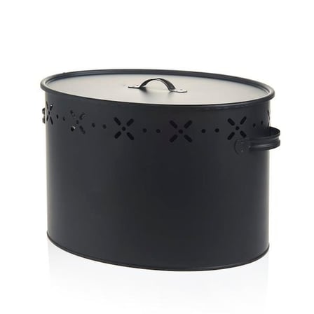 Evstyle Metal Bölmeli Patates Soğan Kovası - Siyah - 18 lt