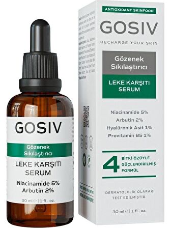 Gözenek Sıkılaştırıcı ve Leke Karşıtı Cilt Bakım Serumu 30 ml (Niacinamide 5% + Arbutin 2%)