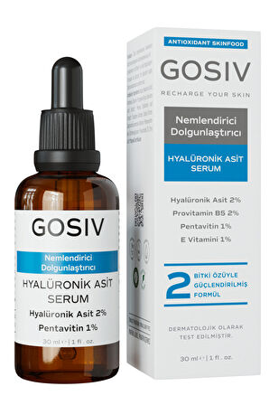 Nemlendirici ve Dolgunlaştırıcı Hyalüronik Asit Serum 30 ML (Hyalüronik Asit 2% + Pentavitin 1%)