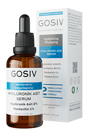 Nemlendirici ve Dolgunlaştırıcı Hyalüronik Asit Serum 30 ML (Hyalüronik Asit 2% + Pentavitin 1%)