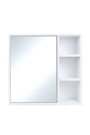 Aynalı, Açık Raflı, Bas-Aç Kapaklı Banyo Dolabı 5980