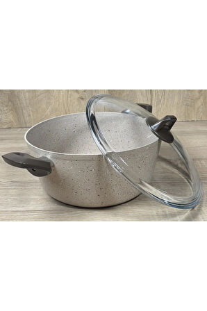 Ravelli Maxima Extra 22 cm Granit Tencere Kapiçino