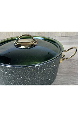 Morelli Türkan 24 cm Granit Tencere Yeşil