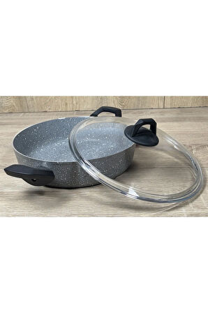 Ravelli Maxima Extra 26 cm Granit Karnıyarık Tencere Gri ( Pilavlık )