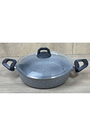 Ravelli Maxima Extra 26 cm Granit Karnıyarık Tencere Gri ( Pilavlık )