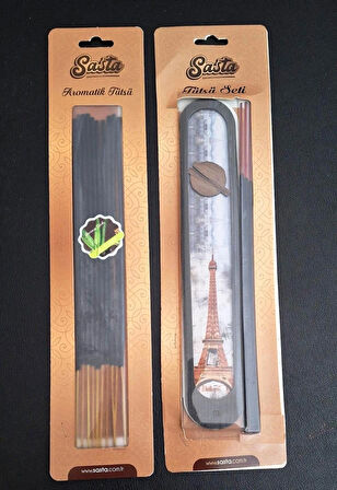 Sasta Aromatik Tütsü ve Tütsülük İkili Paket ( Alovera Tütsü  ve Paris Tütsülük)