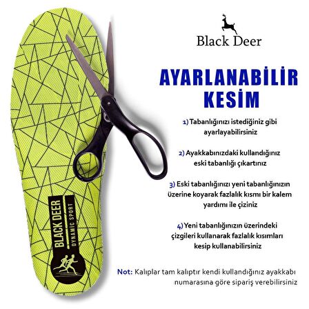 Black Deer Dynamic Sport Sarı-Triangle Ayakkabı İç Tabanlık