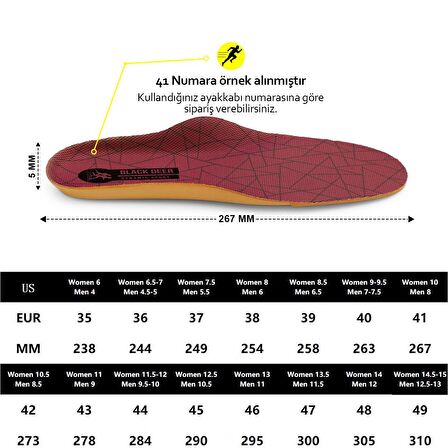 Black Deer Dynamic Sport Mor-Triangle Ayakkabı İç Tabanlık