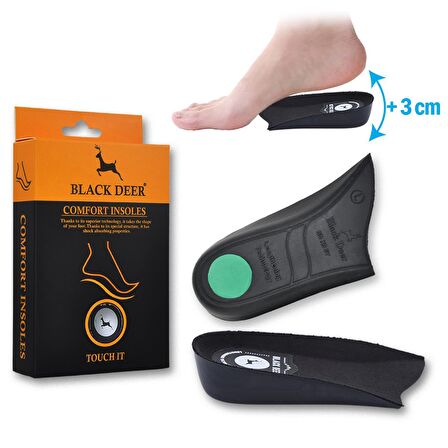 Black Deer Extender 3 Cm Siyah Boy Uzatıcı Tabanlık