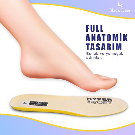 Hyper Boost Technology X15 Soft Comfort Beyaz-Sarı Ortopedik Tabanlık