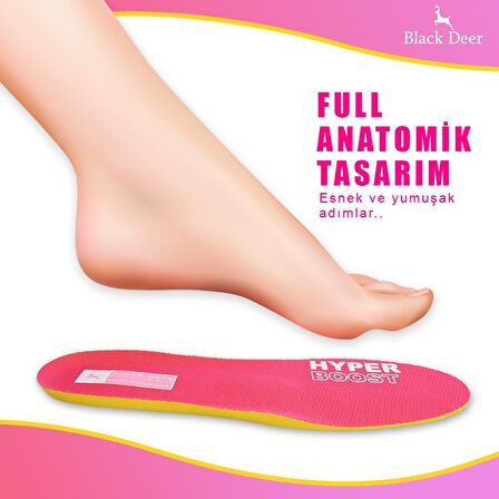 Hyper Boost Technology X15 Soft Comfort Pembe-Sarı Ortopedik Tabanlık