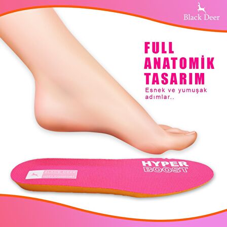 Hyper Boost Technology X30 Soft Comfort Pembe-Turuncu Ortopedik Tabanlık