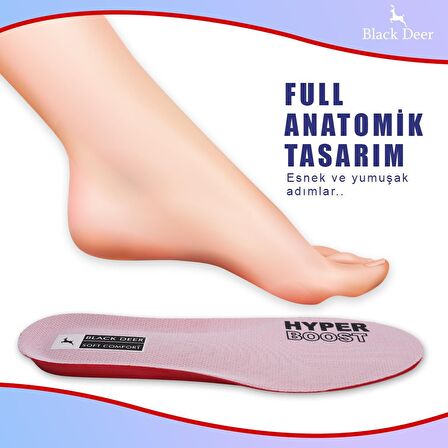 Hyper Boost Technology X45 Soft Comfort Beyaz-Kırmızı Ortopedik Tabanlık