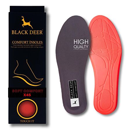 Hyper Boost Technology X45 Soft Comfort Gri-Kırmızı Ortopedik Tabanlık