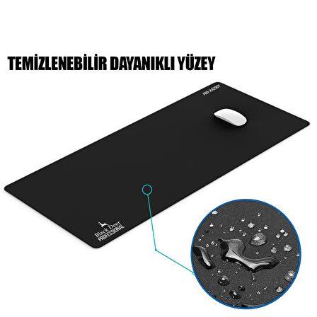 BLACK DEER Professional Siyah Büyük Boy Gaming Mouse Pad 70x30 Cm