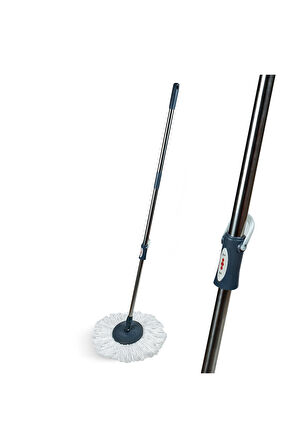 3'lü Set 360 Derece Döner Set Uyumlu Temizlik Seti Yedek Sap Başlık Mikrofiber Paspas Ve Mop