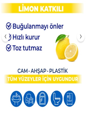 S-MAX LİMON KOKULU YÜZEY TEMİZLEME HAVLUSU BÜYÜK BOY 4 PAKET ( 4 PAKET X 102 TOPLAM 408 YAPRAK)