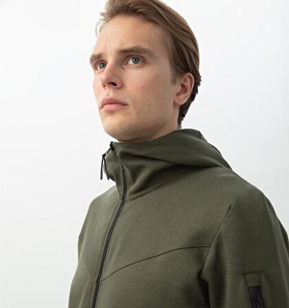 Nors Njord Kapüşonlu Sweatshirt Haki