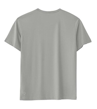 Regular Bisiklet Yaka Tshirt - Açık Gri