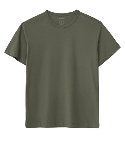 Regular Bisiklet Yaka Tshirt - Haki