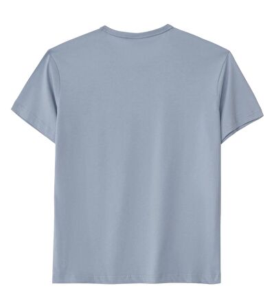 Regular Bisiklet Yaka Tshirt - Açık Mavi