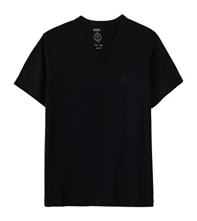 Regular V Yaka Tshirt - Siyah