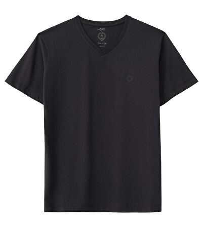 Regular V Yaka Tshirt - Antrasit