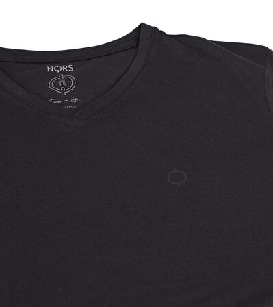 Regular V Yaka Tshirt - Antrasit