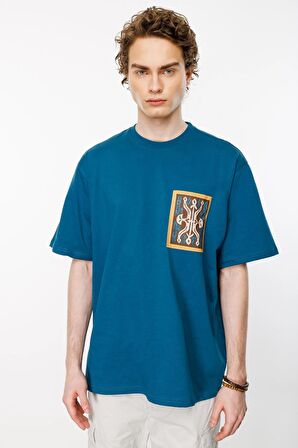 Ancient Tribes Oversize Tshirt - Petrol