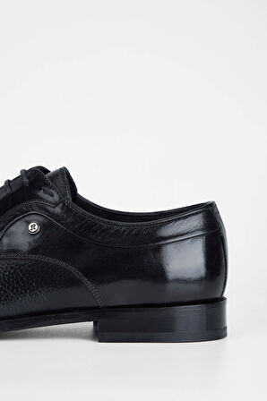 Tamer Tanca Erkek Hakiki Deri Siyah Klasik Ayakkabı 183 23502 ERK AYK Y22 SYH BFL/SYH GYK