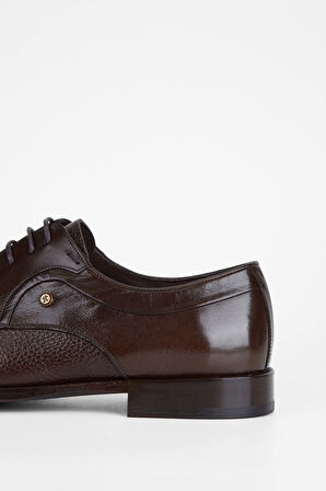 Tamer Tanca Erkek Hakiki Deri Kahverengi Klasik Ayakkabı 183 23502 ERK AYK Y22 KHV BFL/KHV GYK