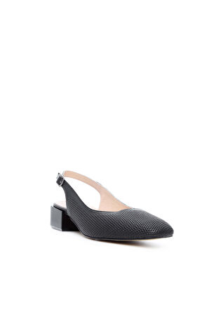 Tamer Tanca Kadın Hakiki Deri Siyah Klasik Ayakkabı 453 308 BYN AYK Y22 SIYAH