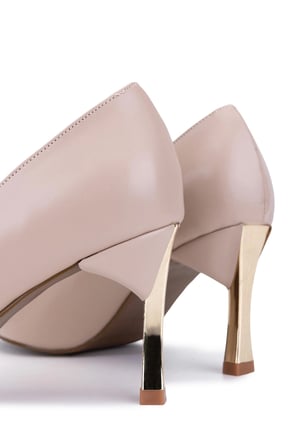 Tamer Tanca Kadın Vegan Bej Stiletto Ayakkabı 911 225 BN AYK Y22 BEJ CILT