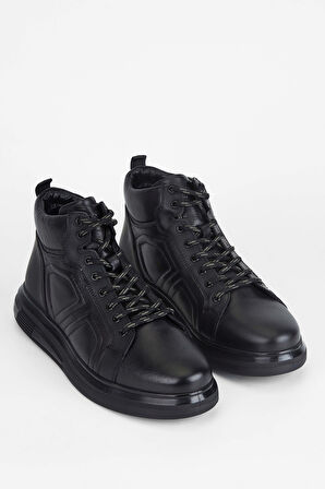 Tamer Tanca Erkek Hakiki Deri Siyah Casual Bot 381 16254 ERK BOT SK22/23 SIYAH