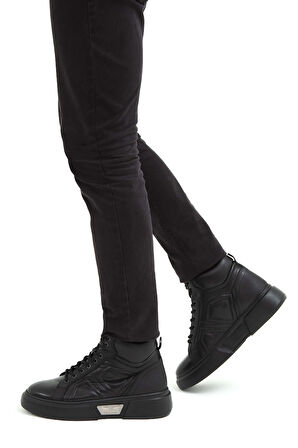 Tamer Tanca Erkek Hakiki Deri Siyah Casual Bot 839 4643 ERK BOT SK22/23 SIYAH