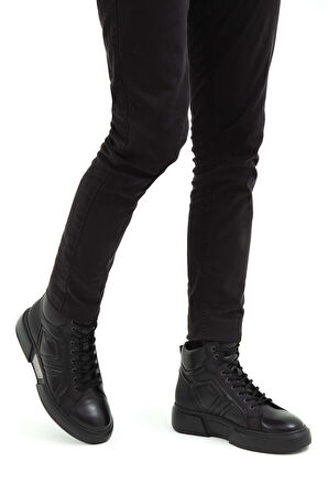 Tamer Tanca Erkek Hakiki Deri Siyah Casual Bot 839 4643 ERK BOT SK22/23 SIYAH