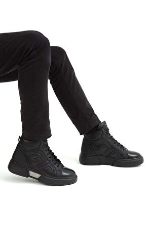 Tamer Tanca Erkek Hakiki Deri Siyah Casual Bot 839 4643 ERK BOT SK22/23 SIYAH