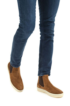 Tamer Tanca Erkek Hakiki Deri Taba Süet Casual Bot 839 4384 ERK BOT SK22/23 A.TABA SUET