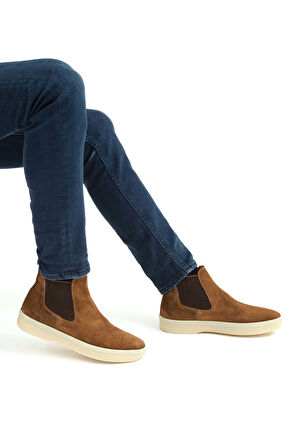 Tamer Tanca Erkek Hakiki Deri Taba Süet Casual Bot 839 4384 ERK BOT SK22/23 A.TABA SUET