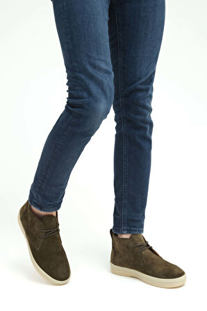 Tamer Tanca Erkek Hakiki Deri Yeşil Casual Bot 839 4385 ERK BOT SK22/23 YESIL SUET