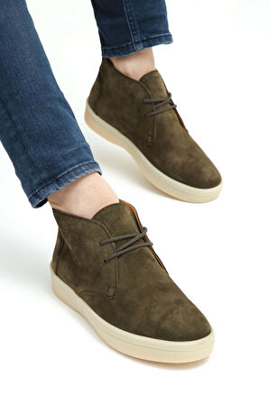 Tamer Tanca Erkek Hakiki Deri Yeşil Casual Bot 839 4385 ERK BOT SK22/23 YESIL SUET