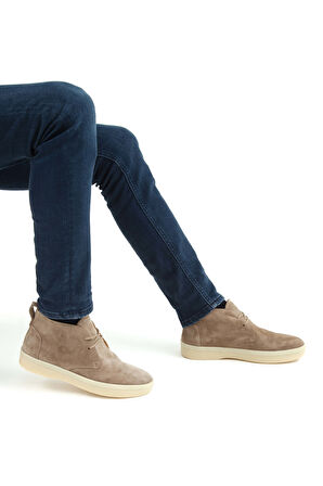 Tamer Tanca Erkek Hakiki Deri Bej Casual Bot 839 4385 ERK BOT SK22/23 BEJ SUET