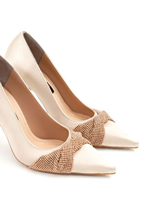 Tamer Tanca Kadın Vegan Bej Stiletto Ayakkabı 675 0715 BN AYK SK22/23 BEJ STN