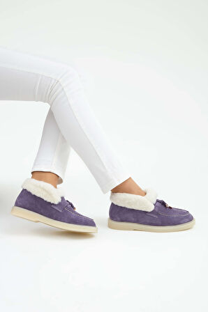 Tamer Tanca Kadın Hakiki Deri Mor Casual Bot 902 2035 BN BOT SK22/23 LILA